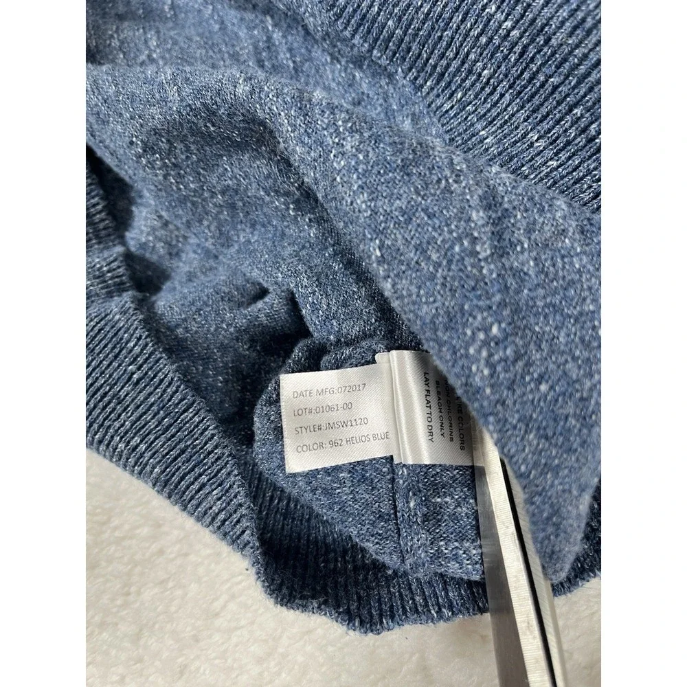 Johnnie-O JMSW1120 Elsinore Helious Blue Cotton Crewneck Sweater‎ Men's Sz Lg